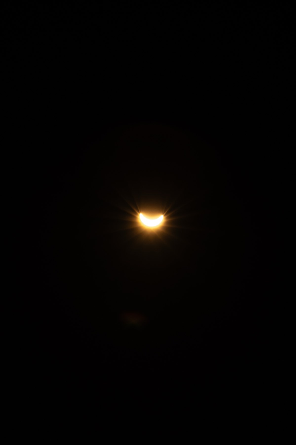 Close view of the crescent sun during the partial solar eclipse of 12 August 2026 in Portugal